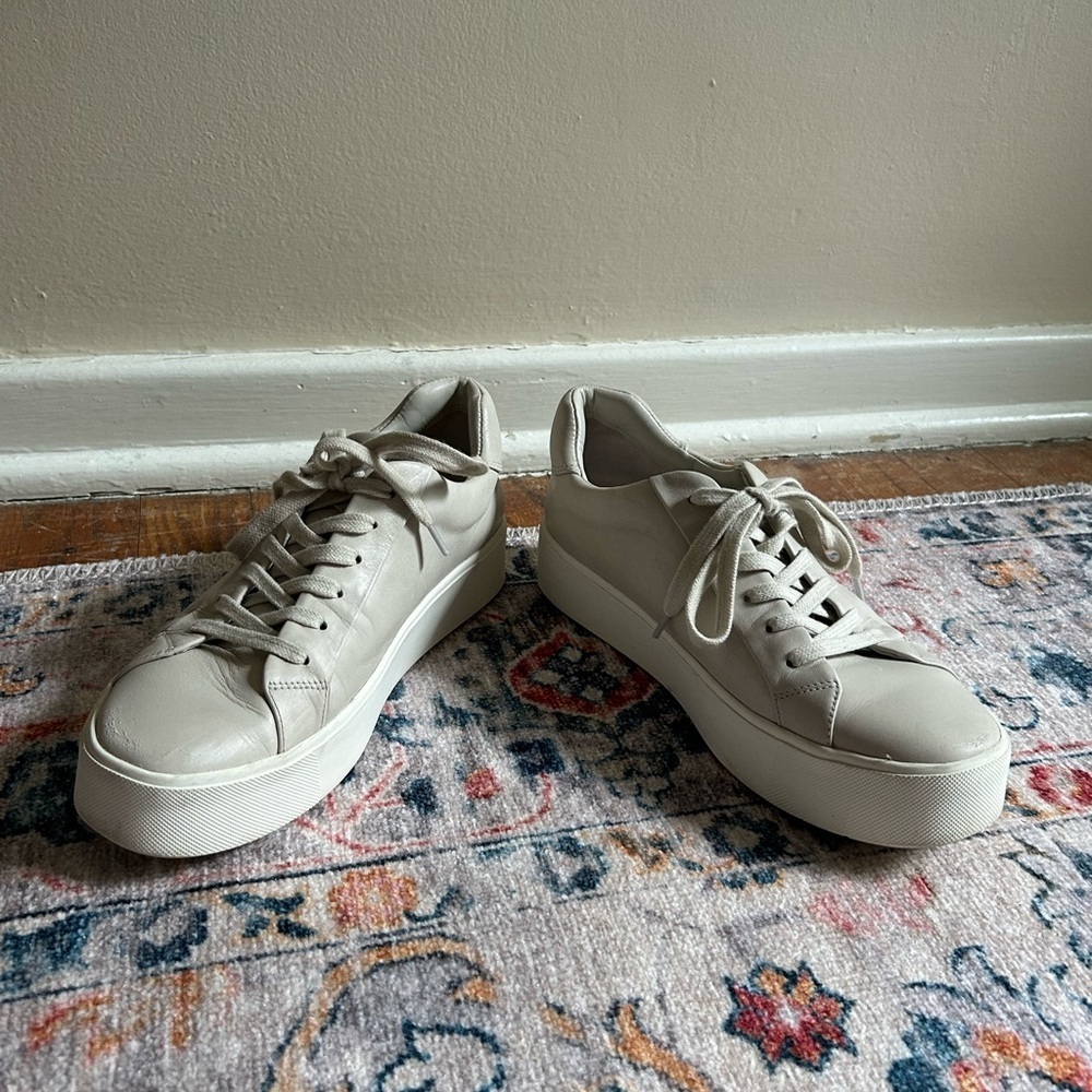 Vince Benfield Leather Platform Sneaker Size 7.5